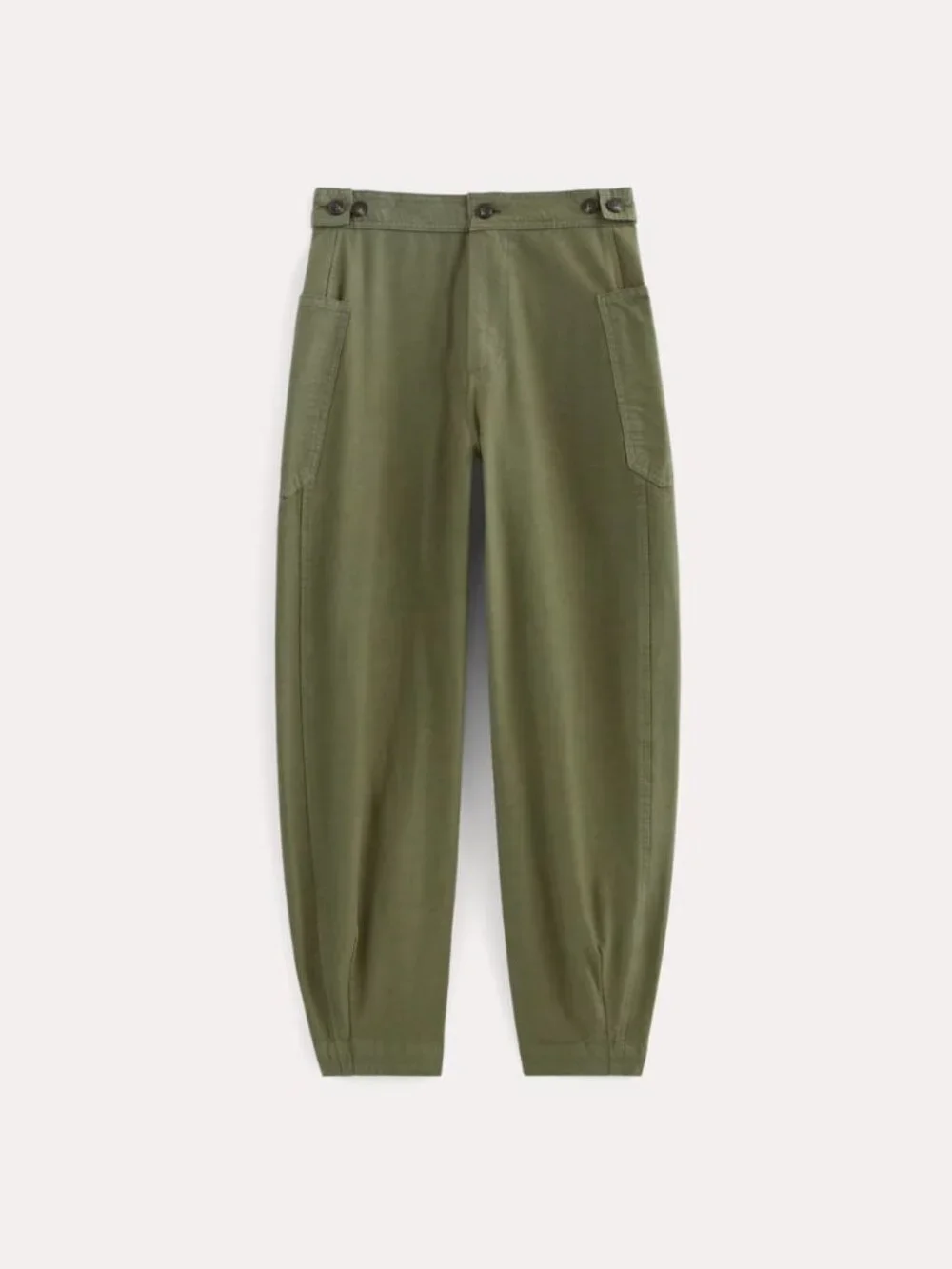 Everlane Women's Fatigue Barrel Pant in Olive, Size 4, Cotton/Linen